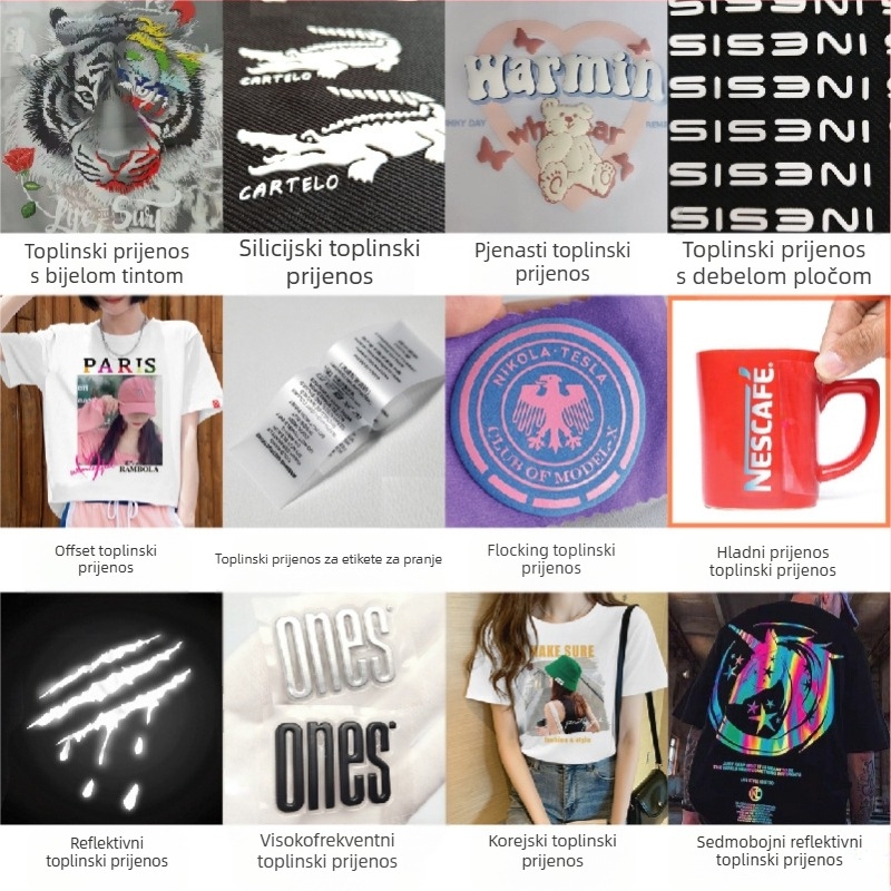 Proizvođač Veleprodaja naljepnica za prijenos topline Dječja odjeća Uzorci za Noć vještica Tisak na odjeću Offset tisak Bijela tinta Prijenos topline Naljepnice za prijenos topline