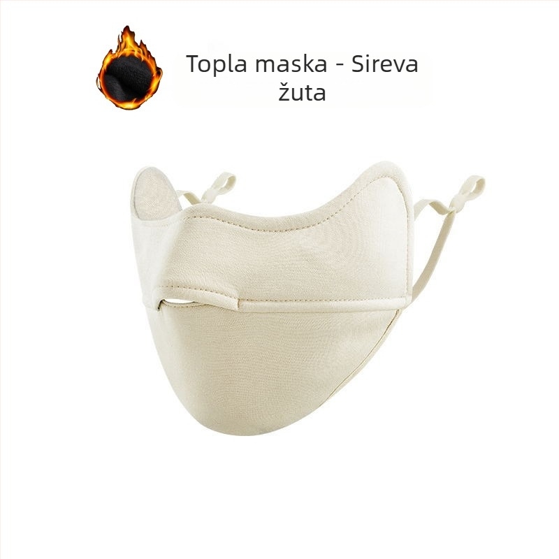 Zimska topla maska za hrskavicu, hladnootporna zaštita kutova očiju, ženska trodimenzionalna maska za jahanje od čistog pamuka, otporna na vjetar, periva