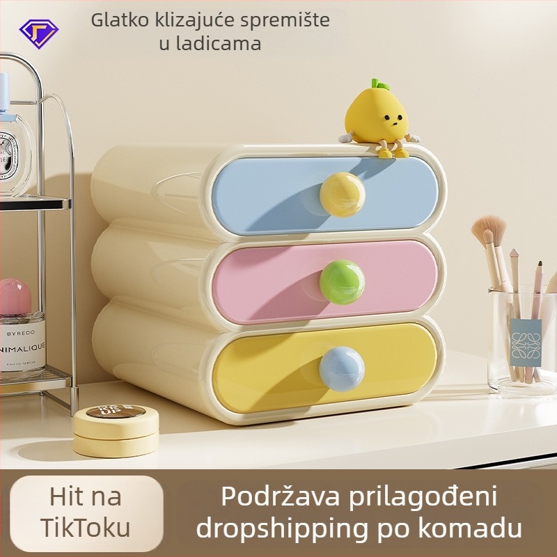 Kutija za pohranu kozmetike za početak školske sezone, Vrhunska kutija za pohranu za spavaću sobu na radnom stolu, Stalak za pohranu kozmetike