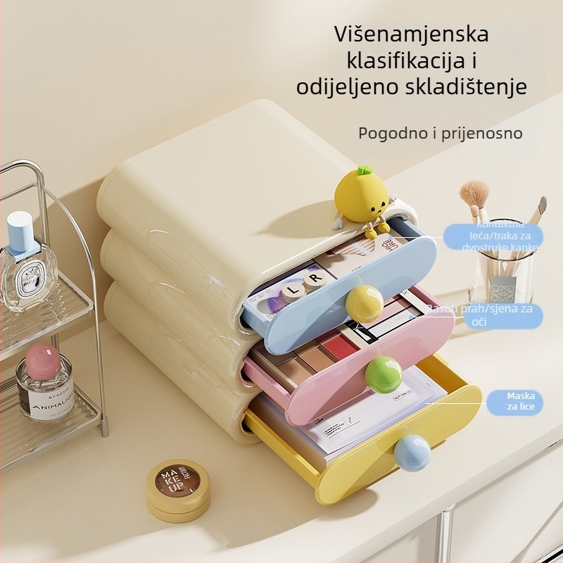 Kutija za pohranu kozmetike za početak školske sezone, Vrhunska kutija za pohranu za spavaću sobu na radnom stolu, Stalak za pohranu kozmetike