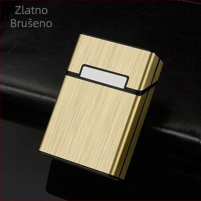Nova futrola za cigarete od aluminijske legure, brušena futrola za cigarete, metalna futrola za cigarete, muška metalna futrola za cigarete s magnetskom kopčom