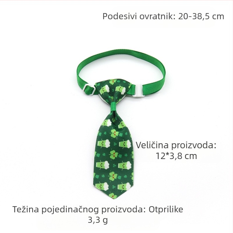 Proslava Festivalska odjeća Ovratnik s četverolišćem Djetelina Irski festival Djetelina Kravata za psa Mašna za mačku za Dan svetog Patrika