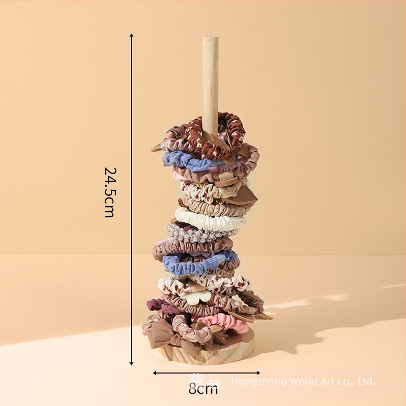 na zalihi Kreativni stalak za pohranu konopa za kosu od punog drva, stalak za cvijeće od konopa za kosu, stalak za narukvicu, stalak za izlaganje rekvizita za narukvice od punog drva