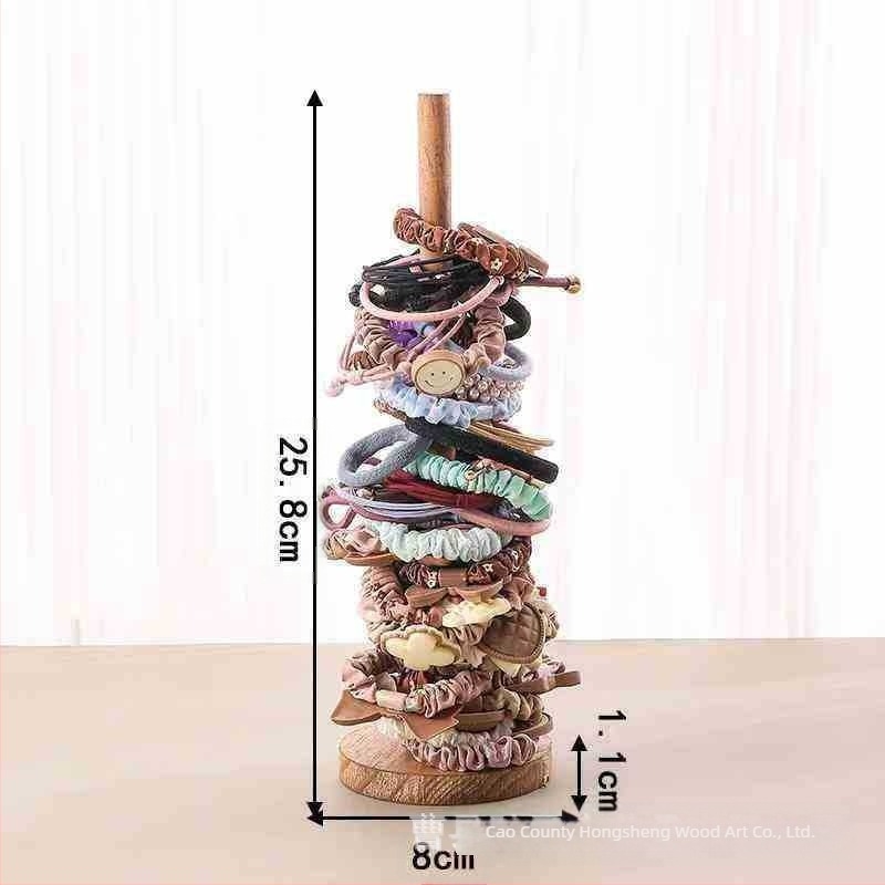 na zalihi Kreativni stalak za pohranu konopa za kosu od punog drva, stalak za cvijeće od konopa za kosu, stalak za narukvicu, stalak za izlaganje rekvizita za narukvice od punog drva