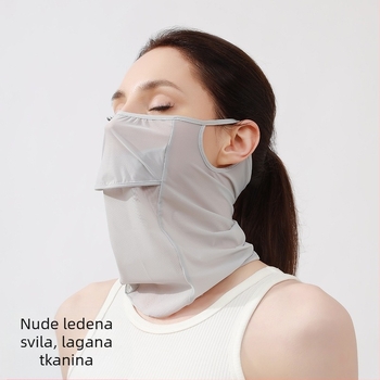 Ljetna maska od ledene svile, ženska prozračna maska za zaštitu od sunca, tanka, brzosušeća maska za sportove na otvorenom, fitness, muška maska za ribolov i biciklizam