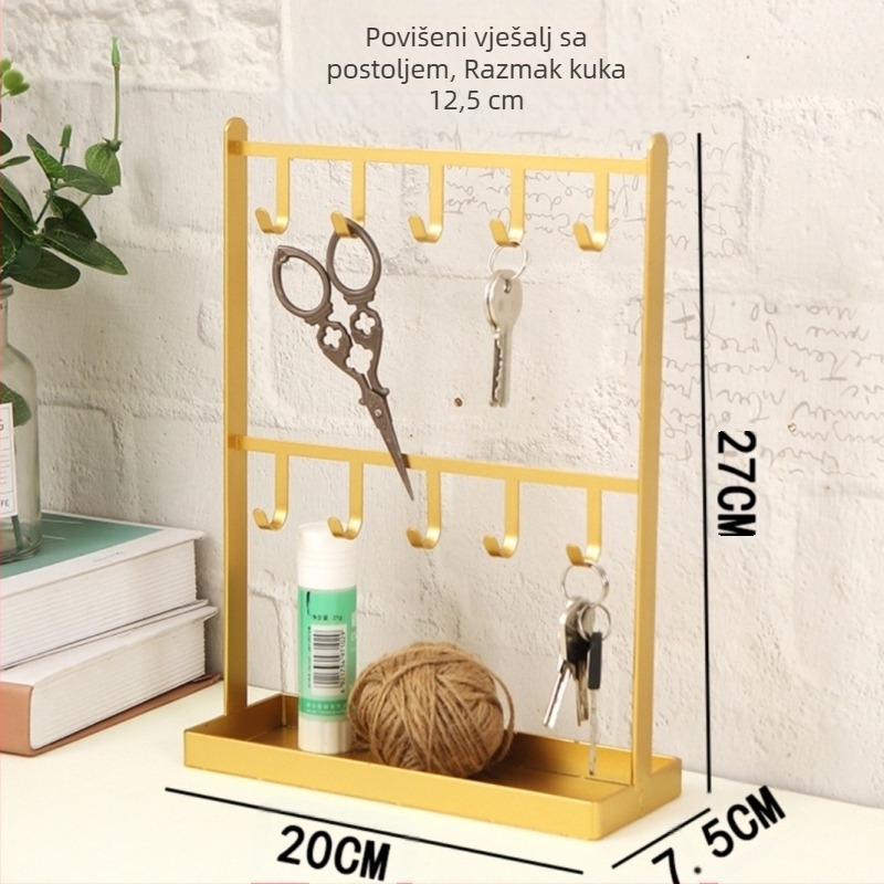 Lagani luksuzni stalak za nakit, skandinavski stalak za ključeve, višenamjenski stalak za ogrlice i prstenje, popularan nakit
