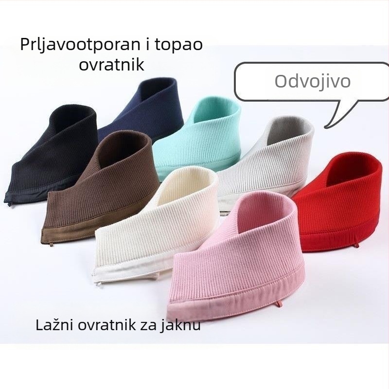 Odjeća, vunena ovratnica s muškim printom, perjanica, lažna ovratnica, set protiv prljavštine, unisex vunena ovratnica, jednobojna, odvojiva