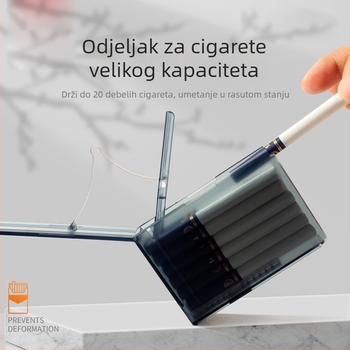 Nova automatska kutija za cigarete, pakiranje od 20 komada, cijelo pakiranje, automatska, bljeskajuća, dimljena, matirana ABS površina, prozirna, otporna na vlagu