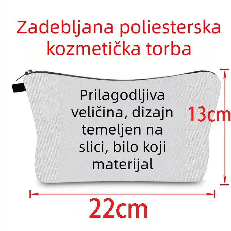 Amazon Hot Selling Spužvasta Podloga Tiskana Kozmetička Torba Kozmetički Nakit Torba za Ručno Pohranjivanje Novčanik