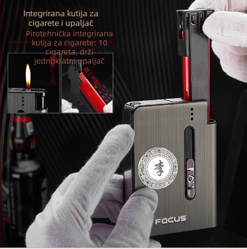 Focus 026A10 Paket Automatski vatromet Vatromet Integrirana kutija za cigarete Prijenosna izdržljiva, otporna na vlagu, otporna na pritisak, upaljač za kutiju za cigarete