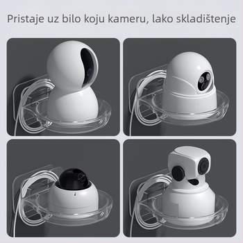 Stalak za pohranu za nadzor, nosač za kupaonicu, nosač za zid u spavaćoj sobi, plastični stalak za pohranu bez bušilica, nosač bez čavala, veleprodaja