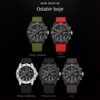 Muški elektronički kvarcni sat, modni, jednostavni kalendar, sportski, višenamjenski, vodootporni, tvornička opskrba 2024., novo