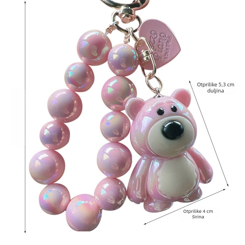 Prekogranični slatki privjesak za ključeve s medvjedom, par, crtani film, akrilni privjesak, privjesak za ključeve, torba za lutku, ukrasni privjesak