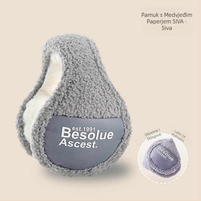 Tople zimske ženske štitnike za uši otporne na hladnoću i vjetar, muške štitnike za uši protiv smrzavanja, štitnici za uši za nošenje na leđima, sklopivi štitnici za uši, veleprodaja