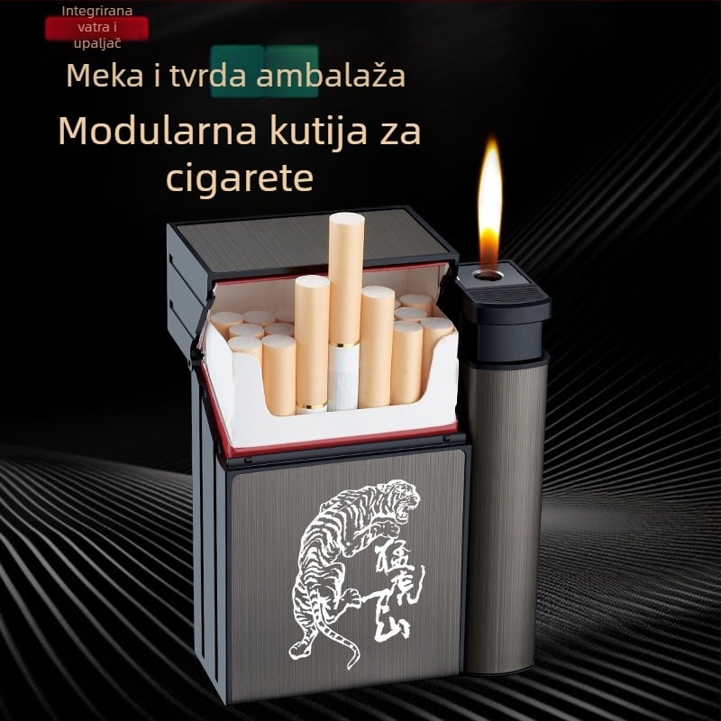 Internet crveni kreativni upaljač za cigarete integrirani paket od 20 personaliziranih prijenosnih upaljača za cigarete otpornih na tlak i vlagu s upaljačem