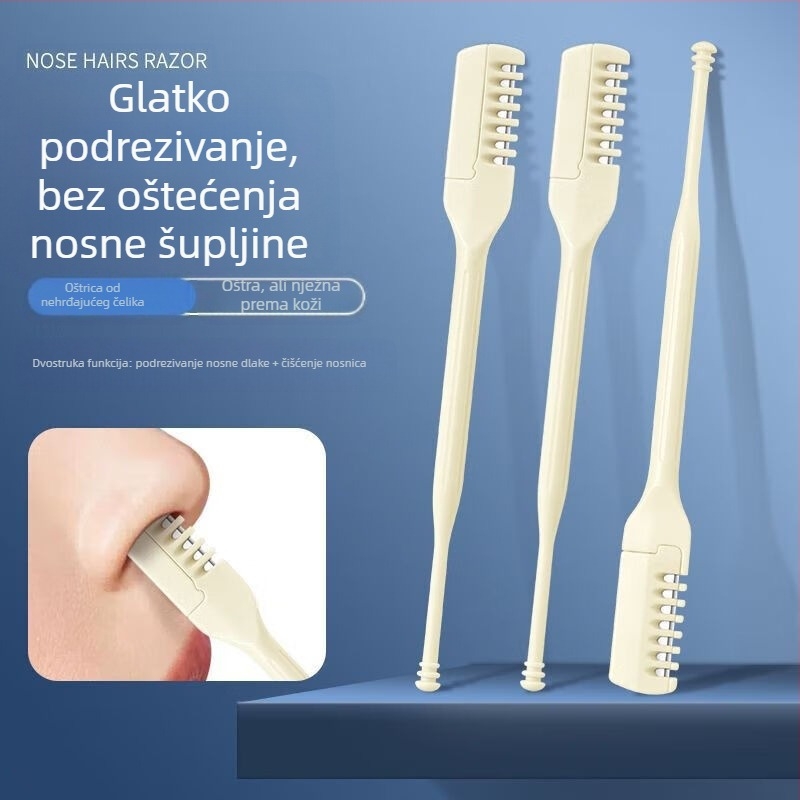 Rotirajući trimer za dlačice u nosu za muškarce i žene, poseban alat za brijanje, male škare za uklanjanje dlačica iz nosa, britva za nosnice