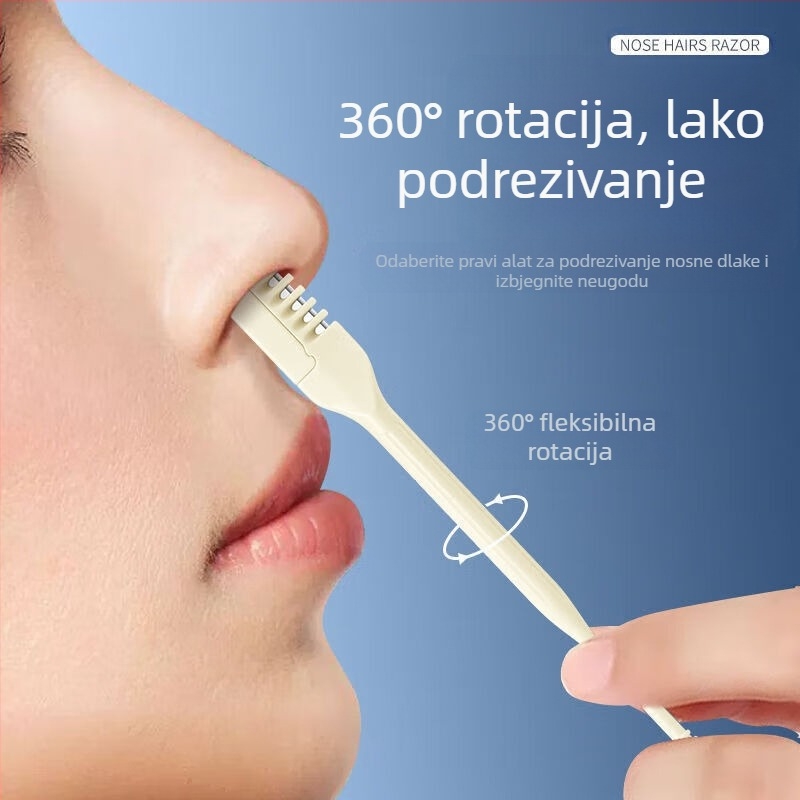 Rotirajući trimer za dlačice u nosu za muškarce i žene, poseban alat za brijanje, male škare za uklanjanje dlačica iz nosa, britva za nosnice