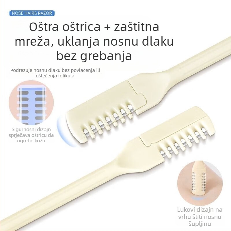 Rotirajući trimer za dlačice u nosu za muškarce i žene, poseban alat za brijanje, male škare za uklanjanje dlačica iz nosa, britva za nosnice