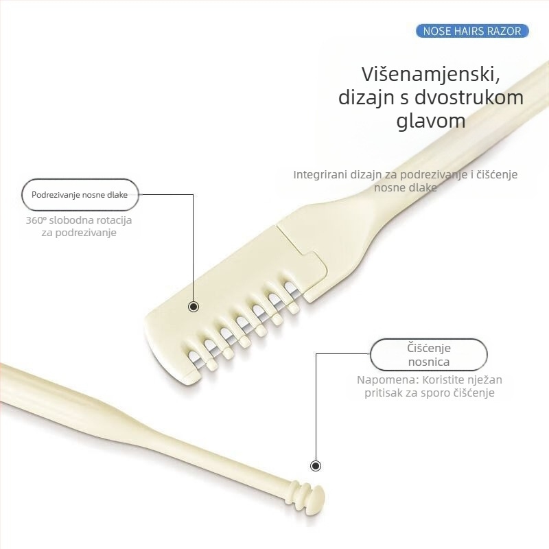 Rotirajući trimer za dlačice u nosu za muškarce i žene, poseban alat za brijanje, male škare za uklanjanje dlačica iz nosa, britva za nosnice