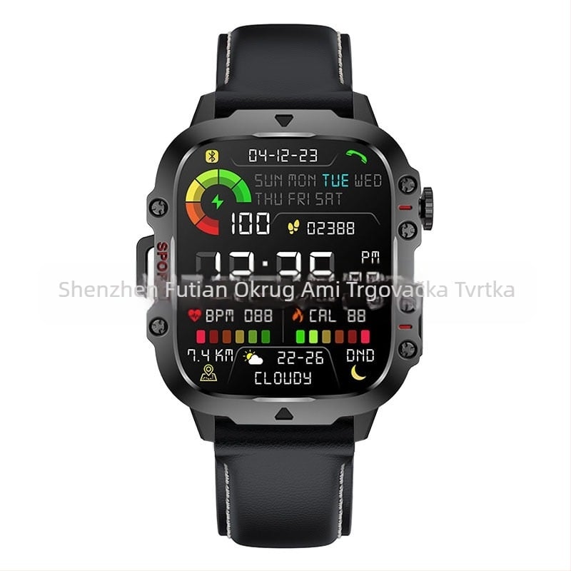 Qx11 Pametni sat s otkucajima srca, Bluetooth pozivom, glasovnim asistentom, pedometar, sportskim satom, kalkulatorom za male igre, prekograničnim...