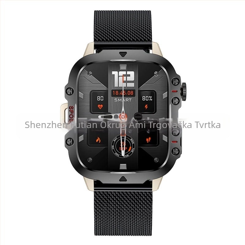 Qx11 Pametni sat s otkucajima srca, Bluetooth pozivom, glasovnim asistentom, pedometar, sportskim satom, kalkulatorom za male igre, prekograničnim...