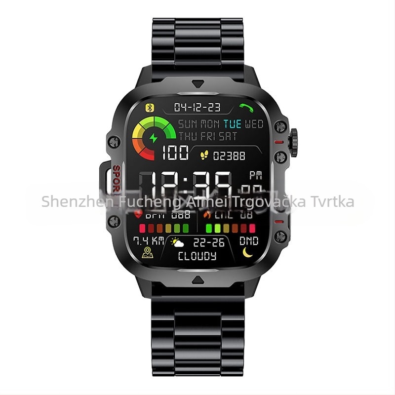 Qx11 Pametni sat s otkucajima srca, Bluetooth pozivom, glasovnim asistentom, pedometar, sportskim satom, kalkulatorom za male igre, prekograničnim...