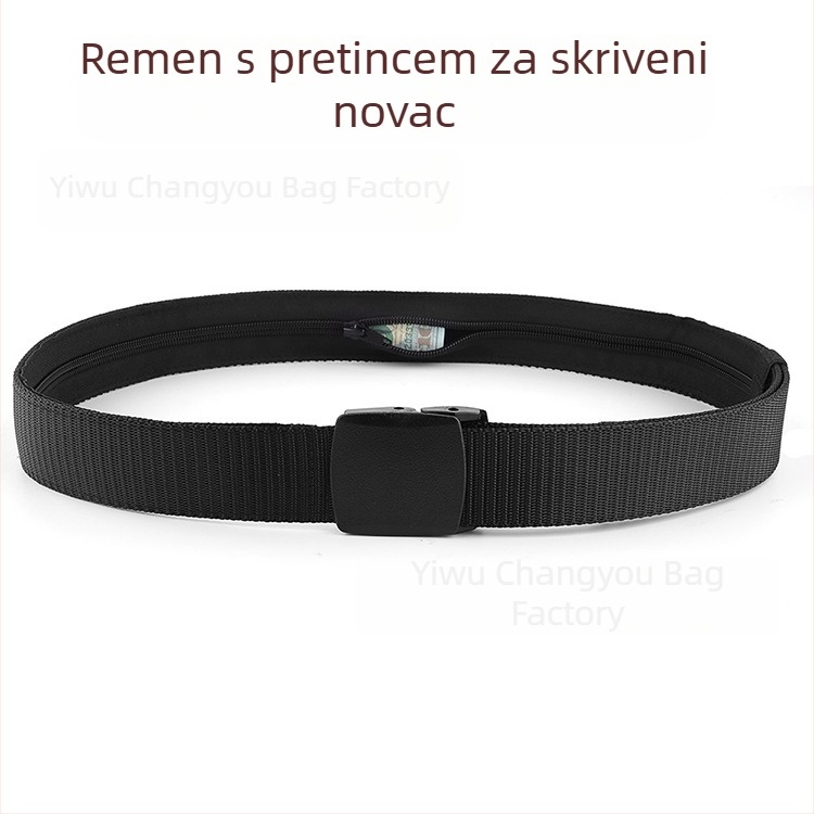 Skrivena torbica oko struka za aktivnosti na otvorenom, protiv krađe, vodootporna, udoban pojas