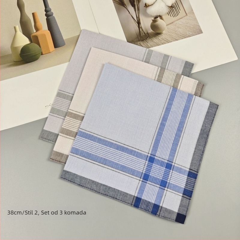 Cross-Mirror najprodavaniji rupčić od čistog pamuka, muški rupčić, klasični stil za starije osobe, starinski rupčić