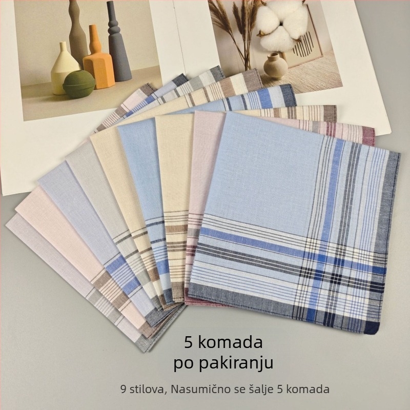 Cross-Mirror najprodavaniji rupčić od čistog pamuka, muški rupčić, klasični stil za starije osobe, starinski rupčić