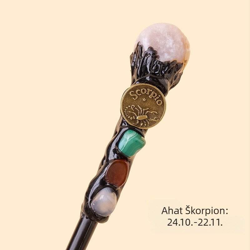 Prekogranični prirodni kristalni originalni kamen dvanaest zviježđa čarobni štapić kristalni element originalni kamen čarobno žezlo rekviziti veleprodaja