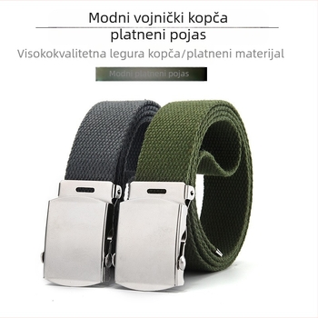 Remen za muške traperice, svestrani vintage tkani platneni remen, uniseks platneni vintage za vanjsku upotrebu
