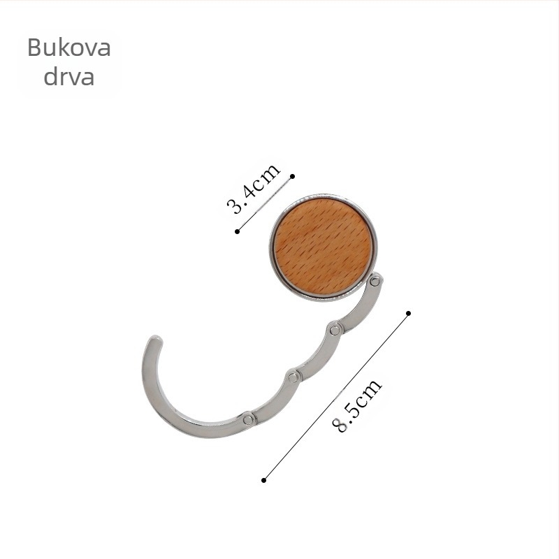 Moderna jednostavna stolna kuka, prijenosna crna vješalica od oraha, uredski stol, vješalica za vješanje, kuka bez bušilica