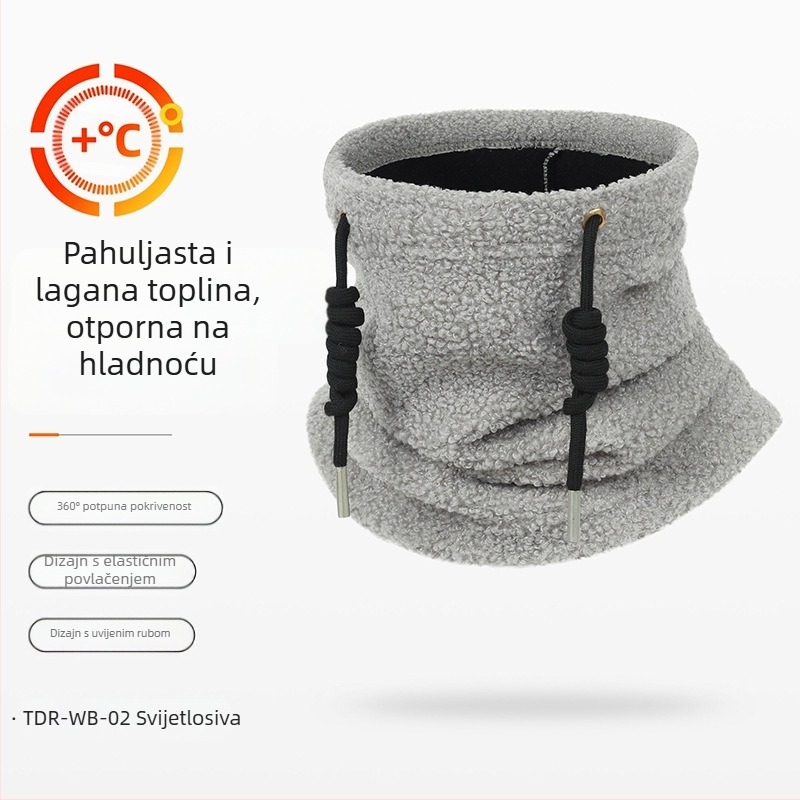 Ruidong Jesenski i zimski vjetrootporni skijaški šal za vanjsku vožnju, maska za cijelo lice, zaštitni topli set za vrat s flis podstavom, hladnootporni šal