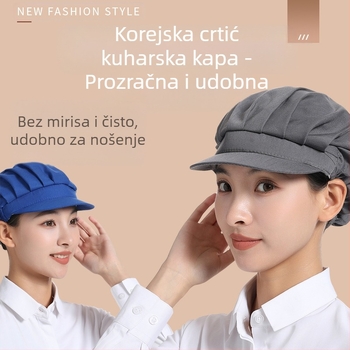 Tvornička radionička prozračna radna kapa, ugostiteljska kuhinjska kapa, kuharska kapa, konobarska higijenska kapa za hranu za muškarce i žene, kapa za pečenje