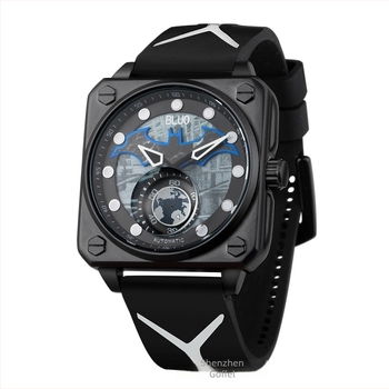 Plavi Batman potpuno automatski mehanički dječački casual sat za trčanje, djevojački sportski modni kreativni sat