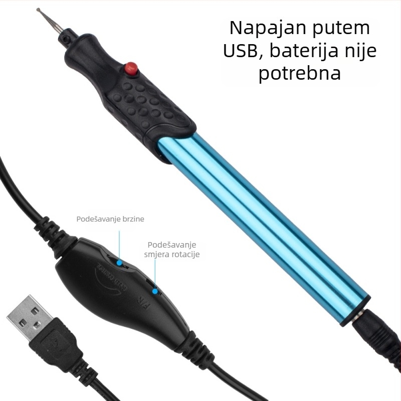 Mini metalna olovka u obliku olovke, tiha električna gravirna olovka, brza mikro bežična DIY električna brusilica za staklo