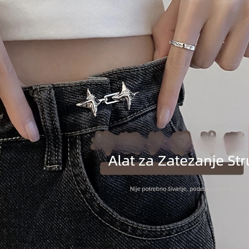 Četiri muške zvijezde s leptirom i mašnom za stezanje struka, artefakt s podesivom veličinom i gumbima za promjenu struka, fiksni gumbi za struk