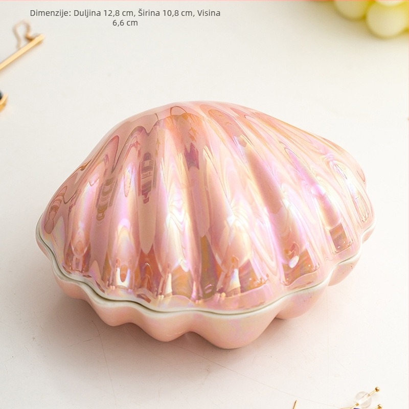 Tvornica izravno od ružičaste keramičke kutije za nakit s bisernom glazurom, kutija za pohranu nakita, komoda za dom, kreativni pokloni