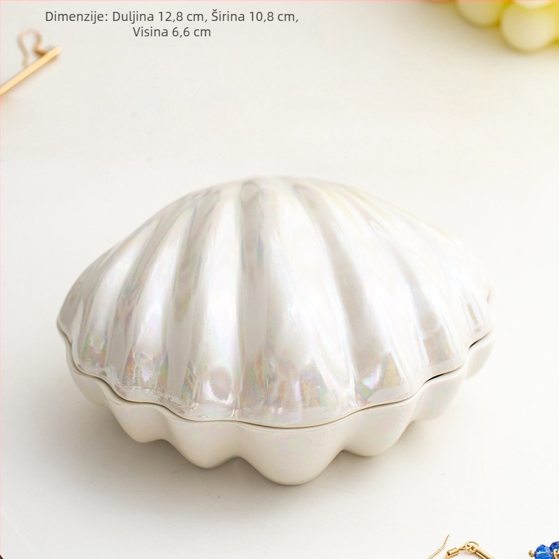 Tvornica izravno od ružičaste keramičke kutije za nakit s bisernom glazurom, kutija za pohranu nakita, komoda za dom, kreativni pokloni