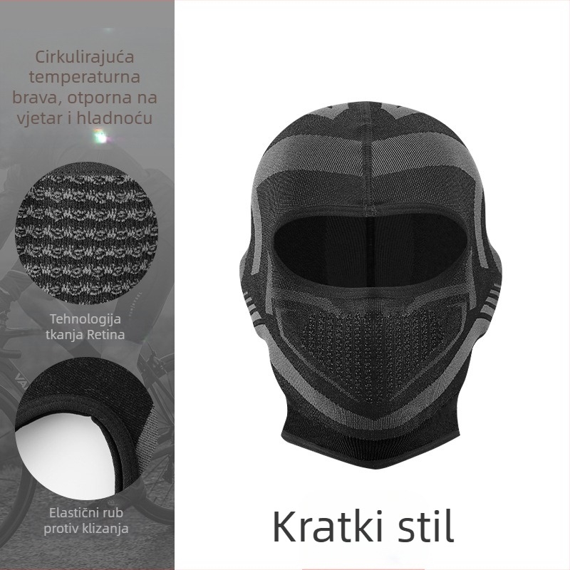 Jesenska i zimska prozračna maska za motocikle bez pomicanja, vanjska flisom podstavljena, hladnootporna kapa s meha uzorkom, pokrivalo za glavu za jahanje