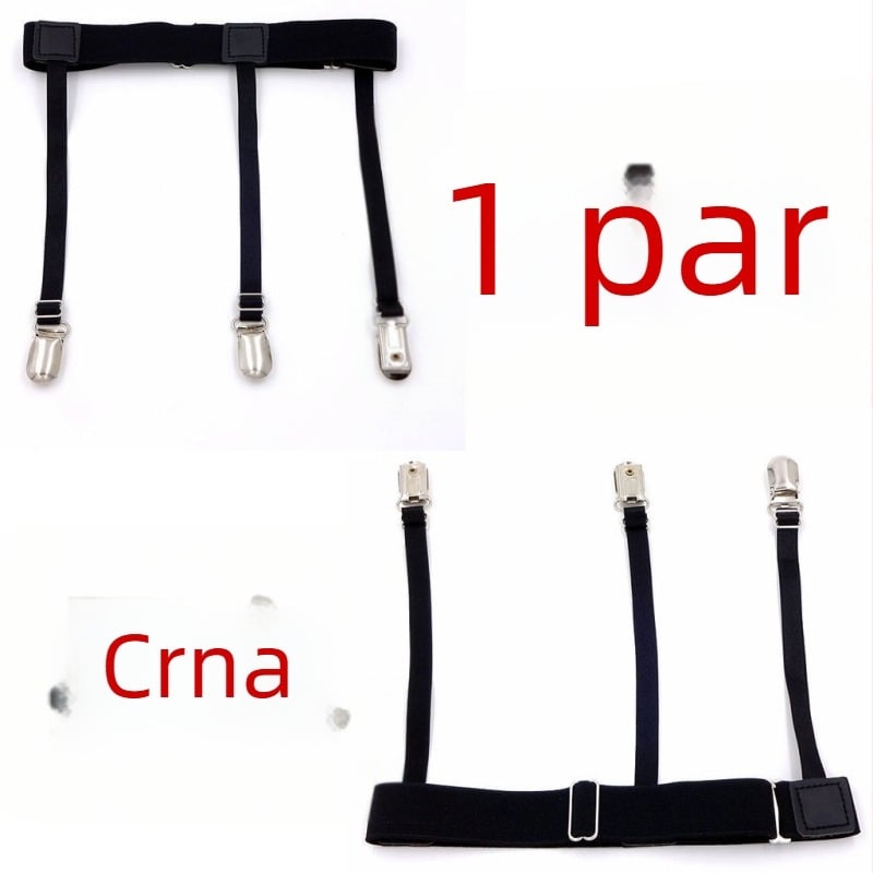 Pojas za podvezice s 3 prstena za noge, kopča s pačjim kljunom i metalnom kopčom za muškarce i žene, formalna košulja, neklizajuća kopča protiv bora, podvezice i čarape 2