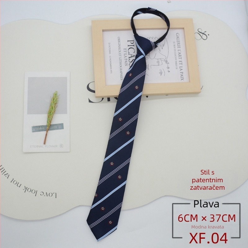 JK kravata za studentice u japanskom stilu, korejski stil, studentski stil, patentni zatvarač, uniforma bez čvorova, dodaci za uniformu, mašna, moderna crvena