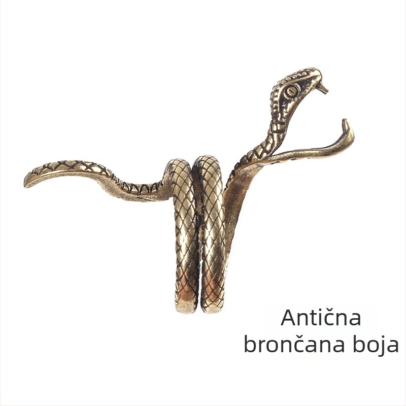 Mesingani prsten sa zmijom, držač za cigarete, prsten za držač za cigarete, moderan držač za pušenje, kreativni držač za cigarete, hip-hop držač za cigarete, set za pušenje