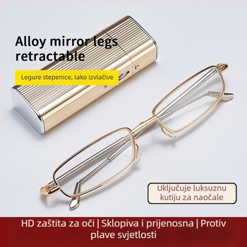 Eksplozivna džepna antena, sklopiva tremolo mala crvena knjižica s HD zaštitom za oči, modne ultra lagane naočale za čitanje protiv umora