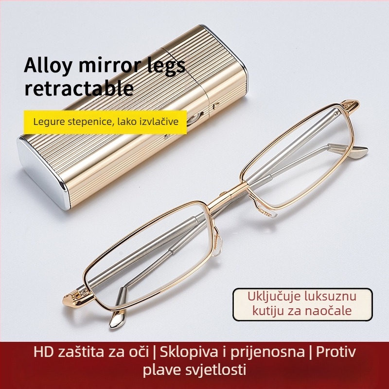 Eksplozivna džepna antena, sklopiva tremolo mala crvena knjižica s HD zaštitom za oči, modne ultra lagane naočale za čitanje protiv umora