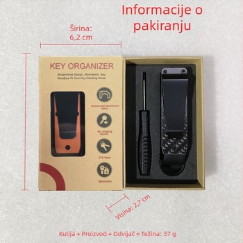 Prekogranični novi metalni privjesak za ključeve, vanjski višenamjenski uređaj za pohranu ključeva, rezervirana lokacija AirTaga