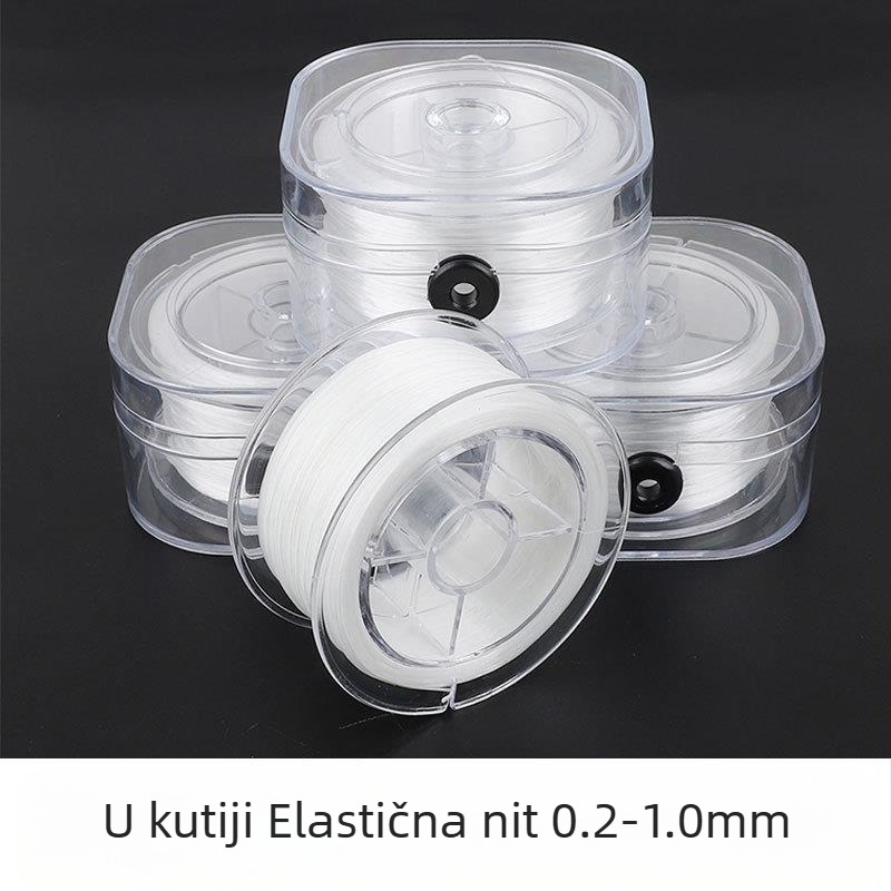 Prekogranična vruća prodaja otporna na habanje perlica elastična kristalna linija ručno izrađena narukvica ogrlica biser gumeni remen linija ultra tanko uže