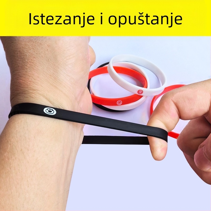 Narukvica za kontrolu emocija, podsjetnik na samodisciplinu, inspirativna samokontrola, snaga volje, odvikavanje, pojas za ruku, averzivna terapija, gumena traka za muškarce i žene