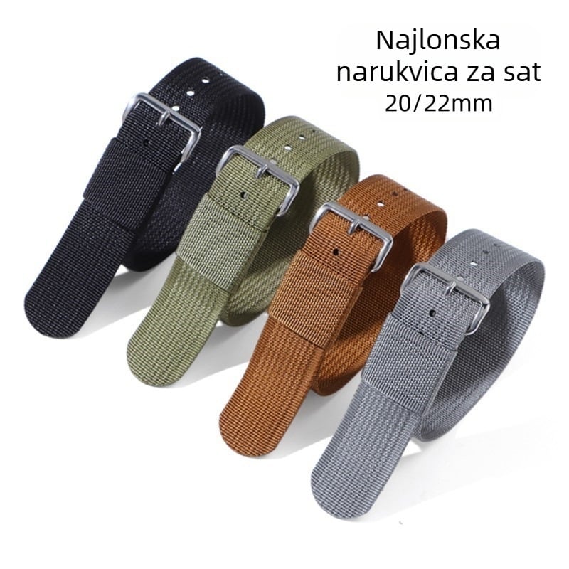 Novi tkani najlonski remen pogodan je za Huawei GT Seiko br. 5 Water Ghost s najlonskim remenom 20/22 mm
