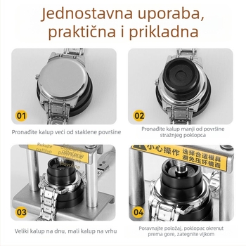 Alat za popravak satova, preša za poklopce satova, ručni pritisak, mjenjač poklopaca kvarcnih satova, otvarač poklopca baterije, specijalni alat za popravak